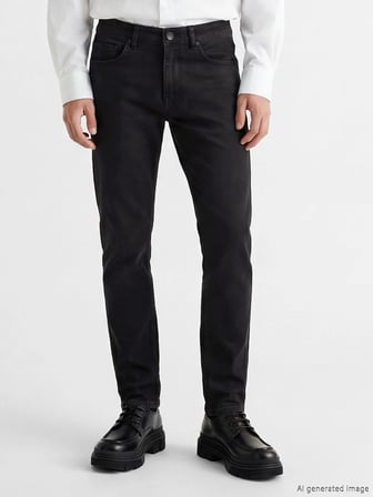 LCW Jeans Siyah 750 Slim Fit Erkek Jean Pantolon