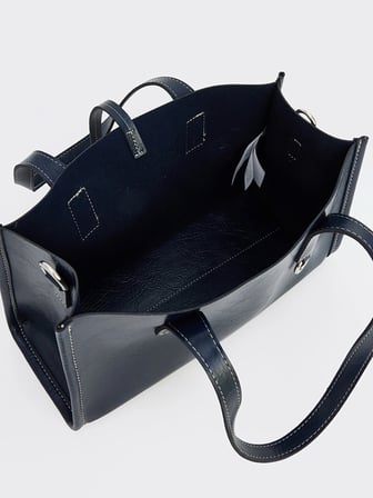 LCW ACCESSORIES Lacivert Deri Görünümlü Kadın Omuz Çantası
