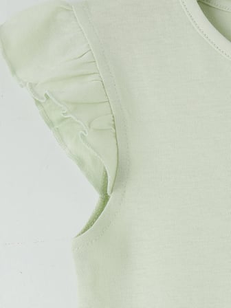 LCW baby Sarı Fırfırlı Kız Bebek Çıtçıtlı Body 2'li