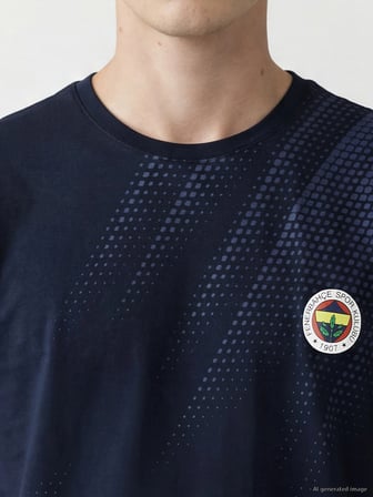 LC WAIKIKI Lacivert Fenerbahçe Baskılı Erkek Şortlu Pijama Takımı