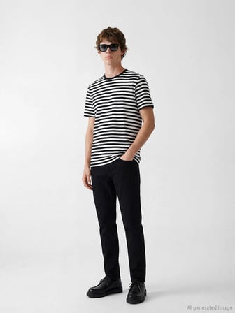 LCW Jeans Siyah 750 Slim Fit Erkek Jean Pantolon