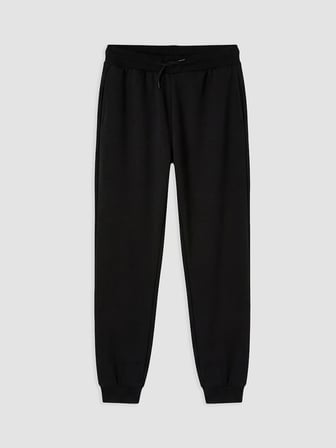 LCW Kids Siyah Beli Lastikli Kız Çocuk Jogger Eşofman Altı