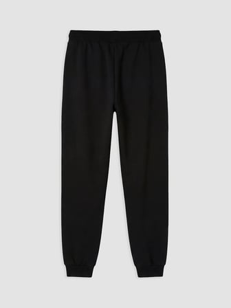 LCW Kids Siyah Beli Lastikli Kız Çocuk Jogger Eşofman Altı