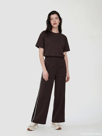 LCW Comfort Kahverengi Beli Lastikli Soft Touch Kadın Eşofman Altı