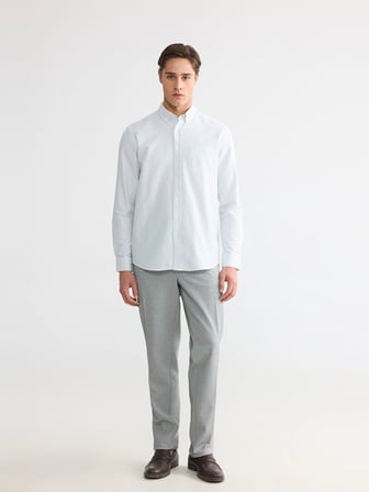 LCWAIKIKI Classic Yeşil Regular Fit Çizgili Erkek Gömlek