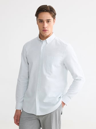LCWAIKIKI Classic Yeşil Regular Fit Çizgili Erkek Gömlek