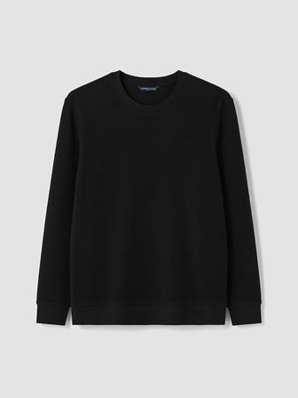 LCWAIKIKI Classic Siyah Bisiklet Yaka Erkek Sweatshirt