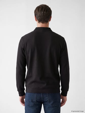 LCWAIKIKI Classic Antrasit Polo Yaka Erkek Sweatshirt