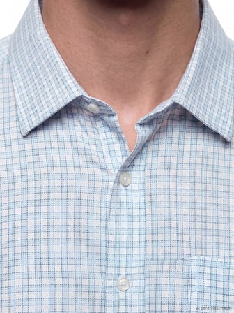 LCW BUSINESS Mavi Regular Fit Ekose Erkek Gömlek