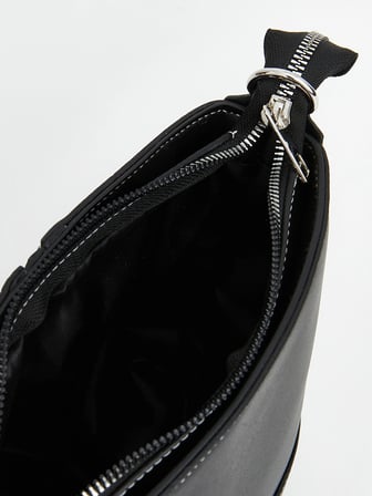 LCW ACCESSORIES Siyah Deri Görünümlü Kadın Omuz Çantası