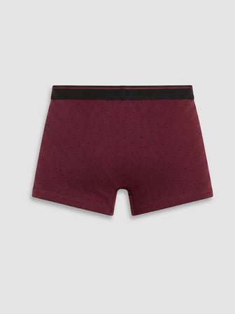 LC WAIKIKI Bordo Pamuklu Esnek Erkek Boxer 3'lü