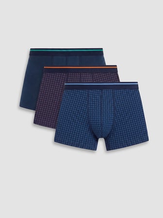 LC WAIKIKI Mavi Pamuklu Esnek Erkek Boxer 3'lü