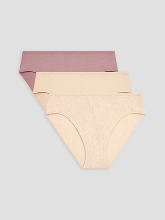 LCW DREAM Pembe Desenli Bikini Külot 3'lü
