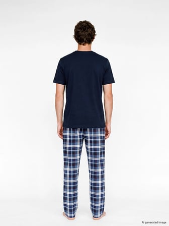 LC WAIKIKI Lacivert Regular Fit Erkek Pijama Takımı