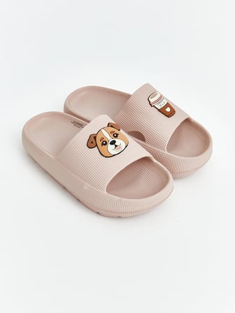 LCW STEPS Pembe Ayıcık Figürlü Kız Çocuk Terlik