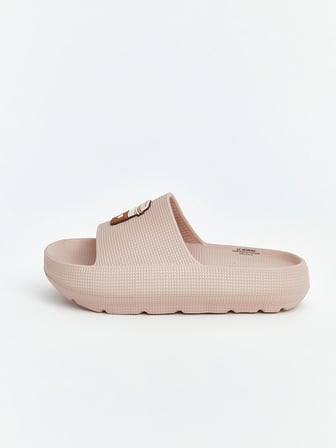 LCW STEPS Pembe Ayıcık Figürlü Kız Çocuk Terlik