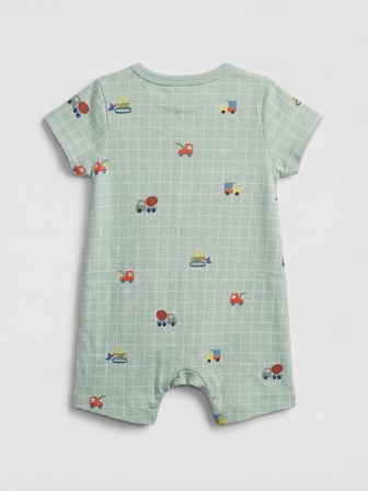 LCW baby Mavi Bisiklet Yaka Erkek Bebek 2'li Tulum Seti