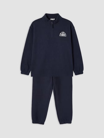 LCW Kids Lacivert New York Baskılı Erkek Çocuk Takım