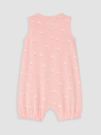 LCW baby Pembe Çiçekli Kız Bebek Tulum
