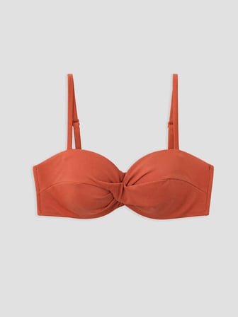 LCW DREAM Turuncu Balenli Dolgusuz Kadın Büzgülü Bikini Üst