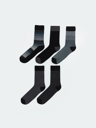 LCW ACCESSORIES Karışık Desenli Erkek Soket Çorap 5'li Paket