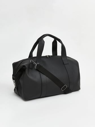 LCW ACCESSORIES Siyah Deri Görünümlü Erkek Seyahat Çantası