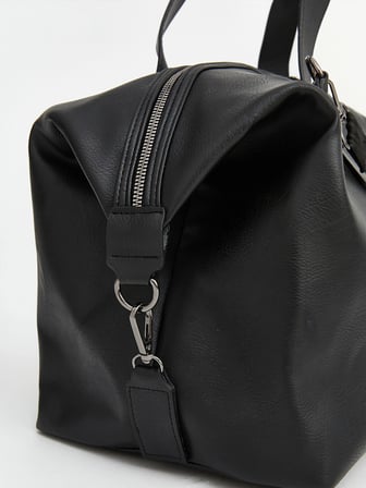 LCW ACCESSORIES Siyah Deri Görünümlü Erkek Seyahat Çantası
