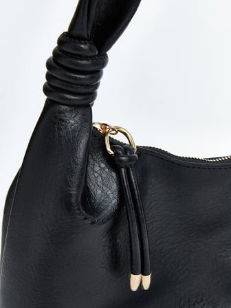 LCW ACCESSORIES Siyah Deri Görünümlü Kadın Omuz Çantası