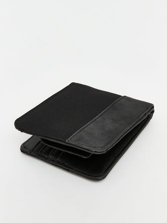 LCW ACCESSORIES Siyah Deri Görünümlü Erkek Cüzdan