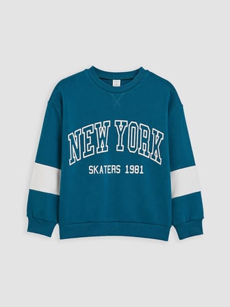 LCW Kids Petrol New York Baskılı Erkek Çocuk Takım