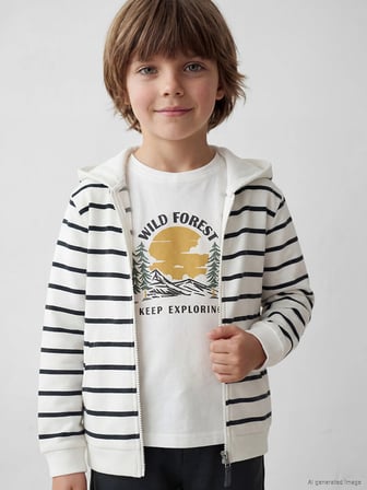 LCW Kids Antrasit Çizgili Erkek Çocuk Takım 3'lü