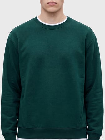 XSIDE Yeşil Bisiklet Yaka Erkek Sweatshirt