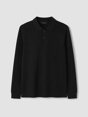 LCWAIKIKI Classic Siyah Polo Yaka Erkek Sweatshirt