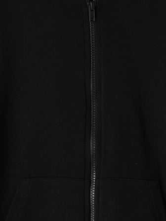 LCW Kids Siyah Kapüşonlu Erkek Çocuk Fermuarlı Sweatshirt