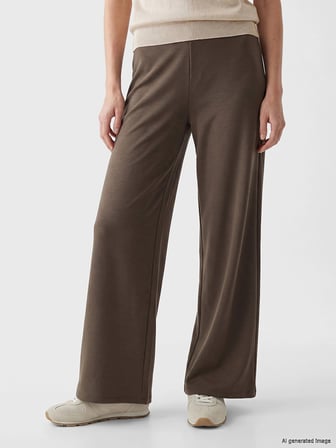 LCW Modest Kahverengi Beli Lastikli Soft Touch Kadın Eşofman Altı