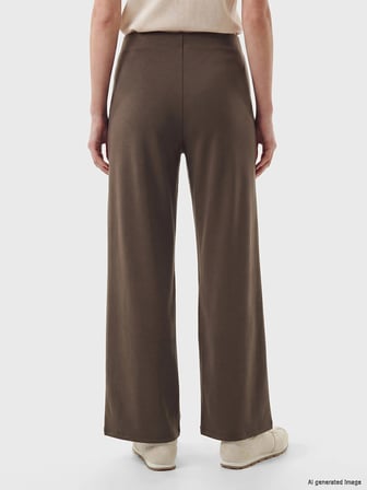 LCW Modest Kahverengi Beli Lastikli Soft Touch Kadın Eşofman Altı