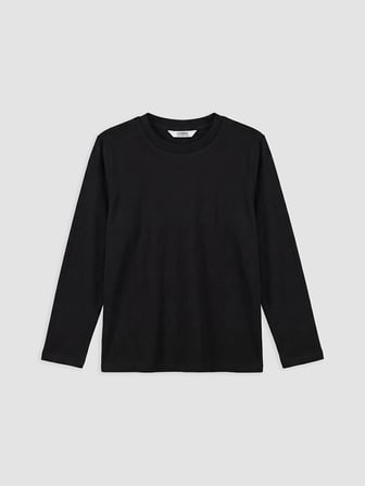 LCW Kids Siyah Basic Erkek Çocuk Tişört
