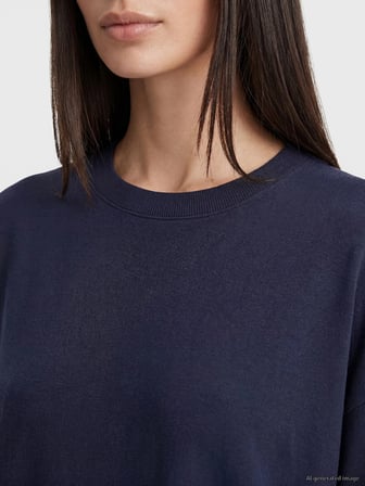 LCW EVERYDAY Mavi Soft Touch Oversize Kadın Sweatshirt Tunik
