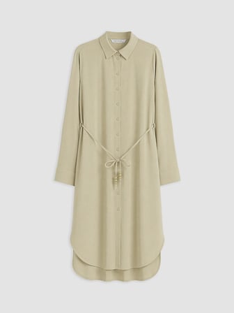 LCW EVERYDAY Haki Oversize Modal Karışımlı Kadın Gömlek Tunik