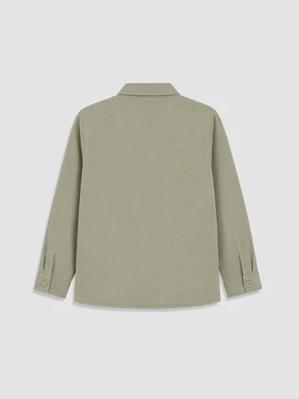 LCW Kids Yeşil Gabardin Erkek Çocuk Gömlek
