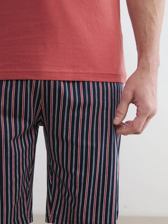 LC WAIKIKI Lacivert Standart Kalıp Erkek Şortlu Pijama Takımı