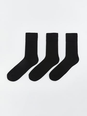 LCW ACCESSORIES Siyah Erkek Soket Çorap 3'lü