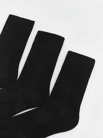 LCW ACCESSORIES Siyah Erkek Soket Çorap 3'lü