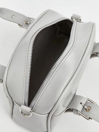 LCW ACCESSORIES Gri Deri Görünümlü Kadın Omuz Çantası