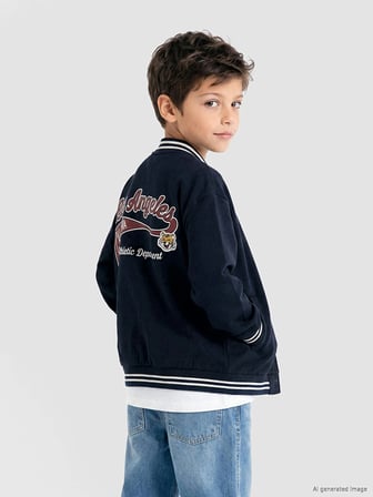 LCW Kids Lacivert Kolej Yaka Erkek Çocuk Hırka