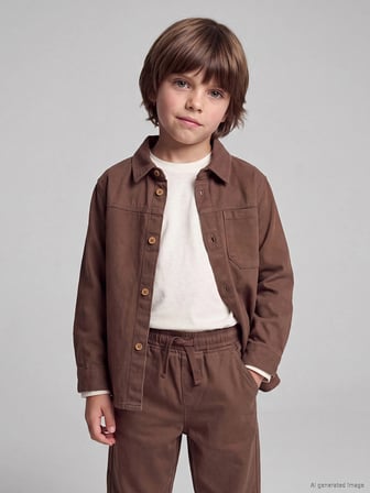 LCW Kids Kahverengi Gabardin Erkek Çocuk 3'lü Takım
