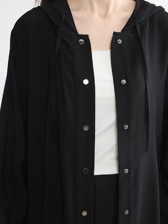 LCW EVERYDAY Siyah Kapüşonlu Kadın Tunik