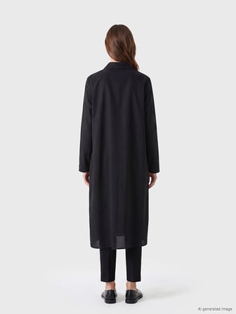 LCW Modest Siyah Kadın Gömlek Tunik