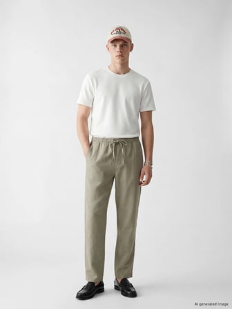 XSIDE Gri Relax Fit Erkek Pantolon