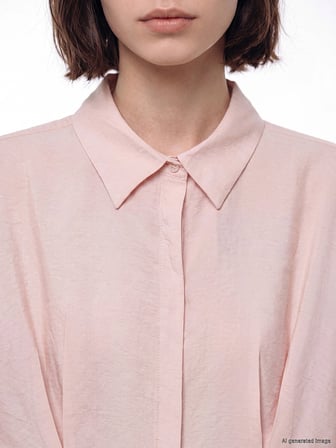 LCW Modest Pembe Modal Karışımlı Pileli Kadın Gömlek Tunik